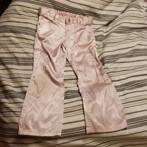 Shiny pink toddler pants